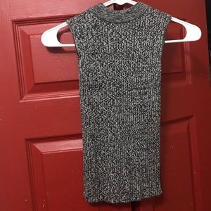 High Neck Gray Tank Top